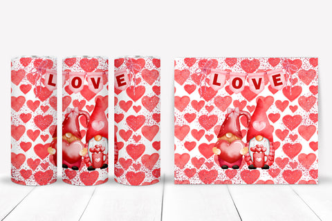 Valentine Gnome Tumbler I Valentines Day Sublimation Tumbler Sublimation Happy Printables Club 