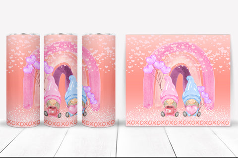 Valentine Gnome Tumbler Sublimation I Valentine Tumbler PNG Sublimation Happy Printables Club 