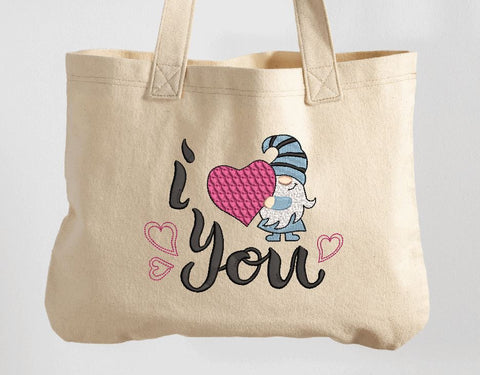 Valentine Gnome with Heart Machine Embroidery Design Embroidery/Applique DESIGNS Canada Embroidery 