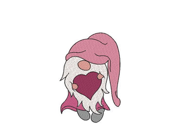 Valentine Gnome with Heart Machine Embroidery Design Embroidery/Applique DESIGNS Canada Embroidery 