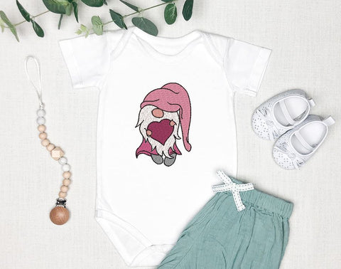 Valentine Gnome with Heart Machine Embroidery Design Embroidery/Applique DESIGNS Canada Embroidery 