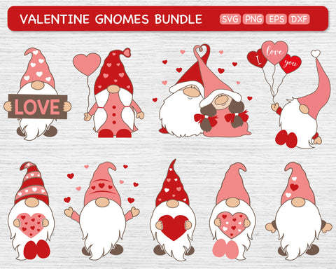 Valentine Gnomes Bundle Svg, Valentine's Day Gnomes Bundle, Gnomes Svg, Valentines Day Svg SVG SvgMonkeys 