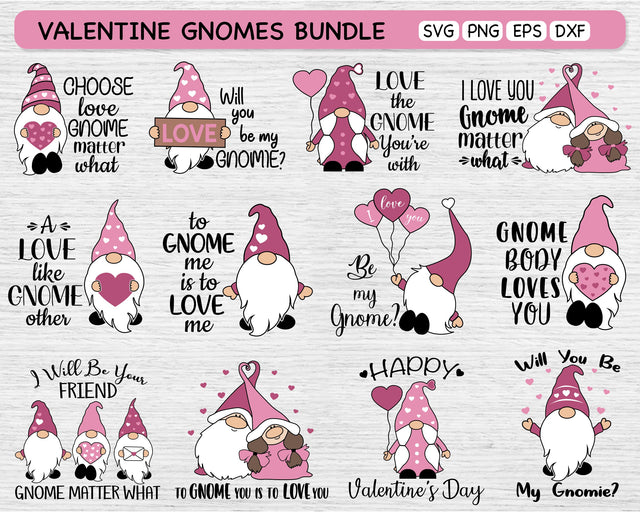 Valentine Gnomes Mega Bundle Svg, Valentine's Day Gnomes Bundle, Gnomes Svg, Valentines Day Svg SVG SvgMonkeys 