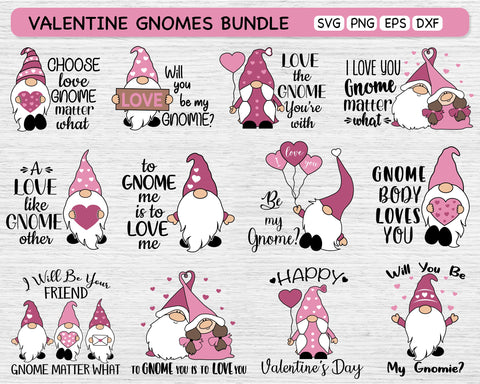 Valentine Gnomes Mega Bundle Svg, Valentine's Day Gnomes Bundle, Gnomes Svg, Valentines Day Svg SVG SvgMonkeys 