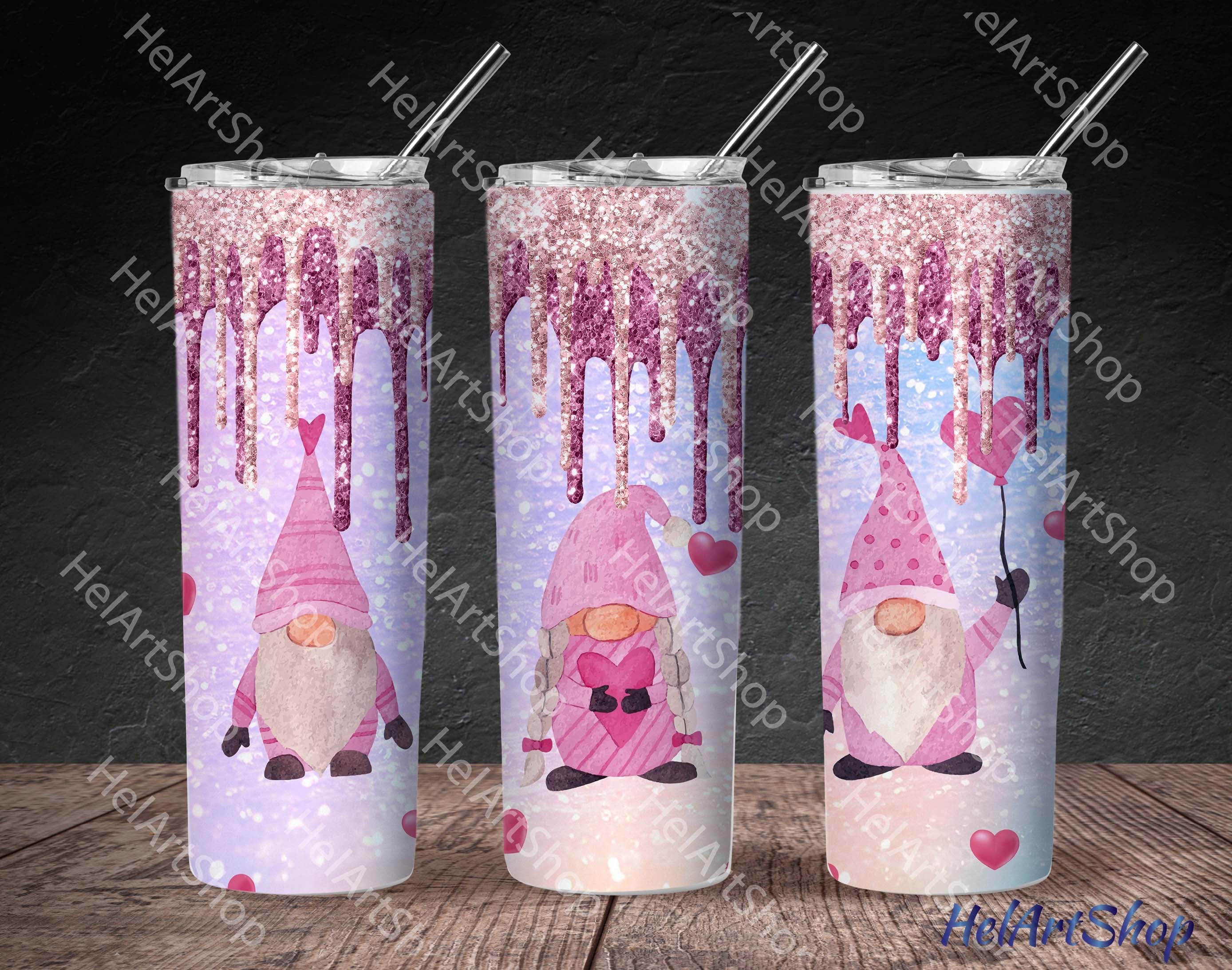 Valentine Doodle Tumbler Sublimation I Valentine Tumbler PNG - So