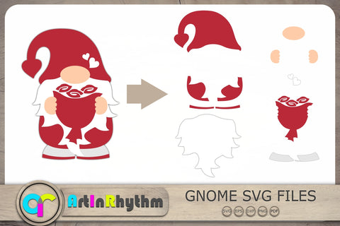 Valentine Gnomes Svg Bundle, Gnomes Svg, Valentines Svg, Gnome Clipart SVG Artinrhythm shop 