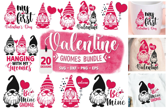 Valentine Gnomes svg bundle SVG fokiira 