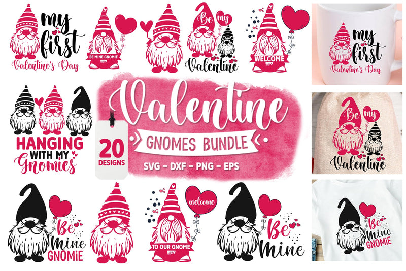 Valentine Gnomes svg bundle - So Fontsy