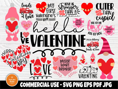 Valentine Gnomes SVG Bundle, Valentines Day Shirts SVG TonisArtStudio 