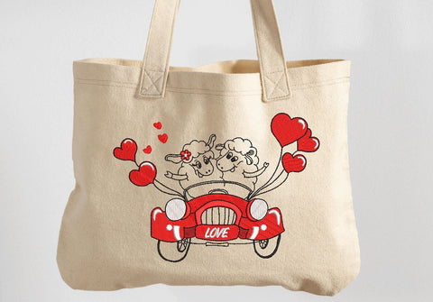 Valentine Happy Sheep Couple Machine Embroidery Design Embroidery/Applique DESIGNS Canada Embroidery 