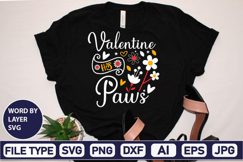 Valentine Has Paws SVG Design SVGs,Quotes and Sayings,Food & Drink,On Sale, Print & Cut SVG DesignPlante 503 