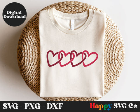 Valentine Heart Chain SVG File SVG The Happy SVG Co 