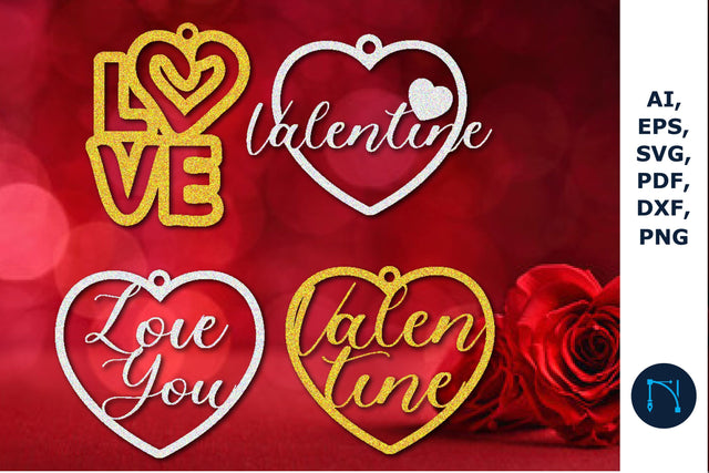 Valentine heart Earring SVG bundle SVG MD JOYNAL ABDIN 