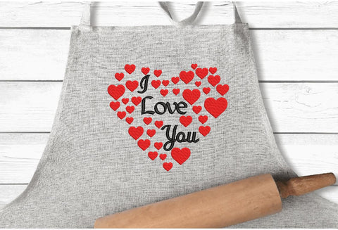 Valentine Heart, I love you Machine Embroidery Design Embroidery/Applique DESIGNS Canada Embroidery 