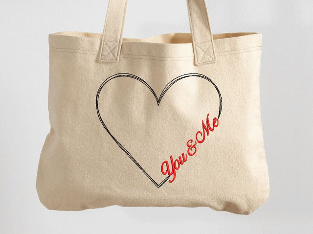 Valentine Heart You and Me Machine Embroidery Design Embroidery/Applique DESIGNS Canada Embroidery 