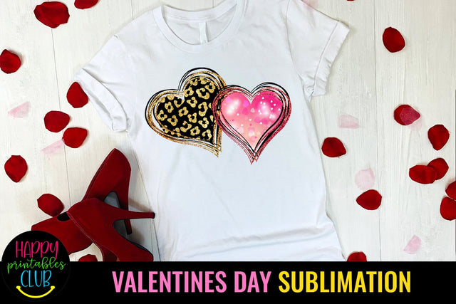Valentine Hearts Sublimation Design PNG Sublimation Happy Printables Club 
