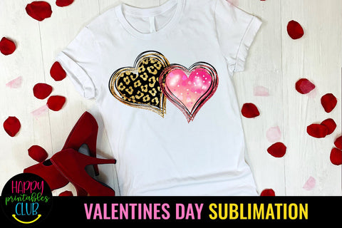 Valentine Hearts Sublimation Design PNG Sublimation Happy Printables Club 