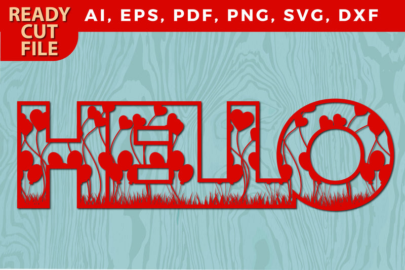 Valentine hello laser/paper cut svg file SVG MD JOYNAL ABDIN 