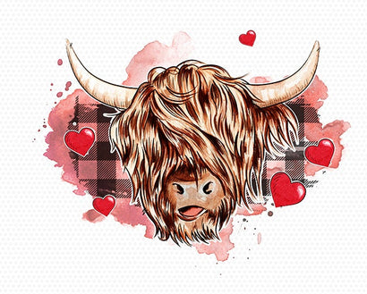 valentine highland cow, Valentine Sublimation Graphics, Valentine’s Day love Sublimation Design Digital Download, PNG, ClipArt Sublimation SVGoriginalcreations 
