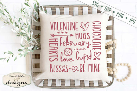 Valentine Hugs - Subway Art - Hearts - Love - SVG SVG Ewe-N-Me Designs 