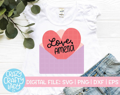 Valentine in Envelope SVG Crazy Crafty Lady Co. 