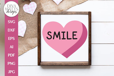 Valentine Kisses Candy Hearts SVG Bundle | Valentine's Day SVG Diva Watts Designs 