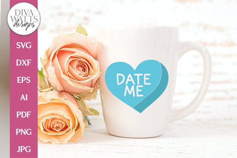 Valentine Kisses Candy Hearts SVG Bundle | Valentine's Day SVG Diva Watts Designs 