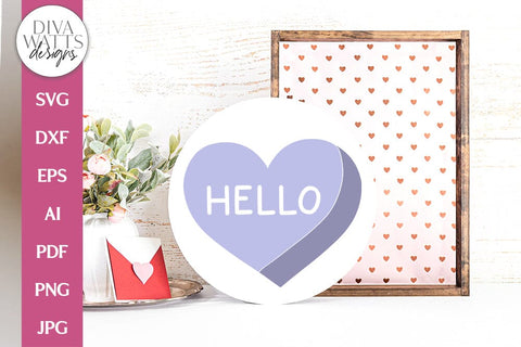 Valentine Kisses Candy Hearts SVG Bundle | Valentine's Day SVG Diva Watts Designs 