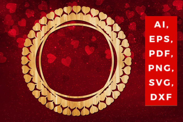 valentine laser / paper cut wreath SVG SVG MD JOYNAL ABDIN 