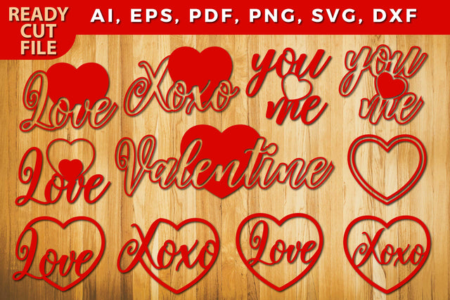 Valentine laser/paper cut SVG bundle SVG MD JOYNAL ABDIN 
