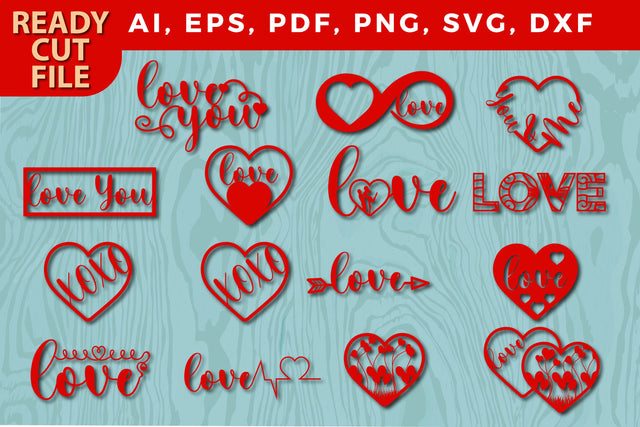 Valentine laser/paper cut SVG bundle SVG MD JOYNAL ABDIN 