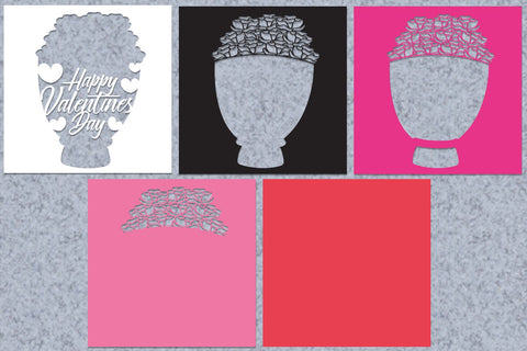 Valentine Layered Papercut 2 svg eps png ai pdf 3D Paper zafrans studio 