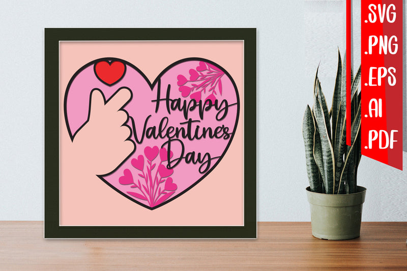 Valentine Layered Papercut 4 svg eps png ai pdf 3D Paper zafrans studio 