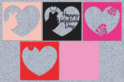 Valentine Layered Papercut 4 svg eps png ai pdf 3D Paper zafrans studio 