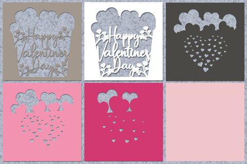Valentine Layered Papercut 5 svg eps png ai pdf 3D Paper zafrans studio 