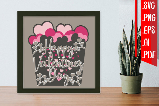 Valentine Layered Papercut 5 svg eps png ai pdf 3D Paper zafrans studio 