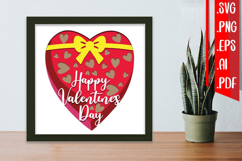 Valentine Layered Papercut svg eps png ai pdf 3D Paper zafrans studio 