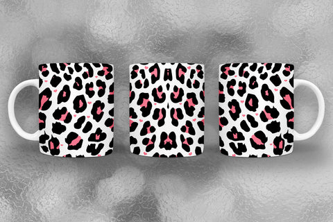 Valentine Leopard Mug Wrap Sublimation I Valentine Mugs PNG Sublimation Happy Printables Club 