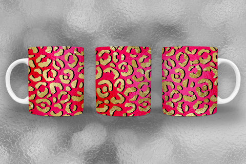 Valentine Leopard Mug Wrap Sublimation I Valentine Mugs PNG Sublimation Happy Printables Club 