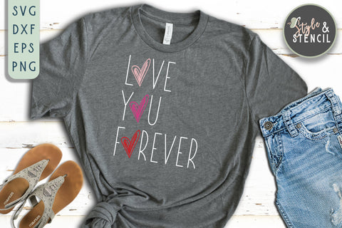 Valentine Love Heart SVG - PNG, DXF, EPS, SVG, Cut File SVG Style and Stencil 