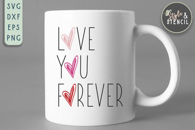 Valentine Love Heart SVG - PNG, DXF, EPS, SVG, Cut File SVG Style and Stencil 
