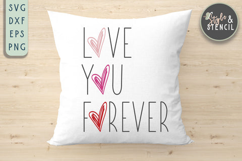 Valentine Love Heart SVG - PNG, DXF, EPS, SVG, Cut File SVG Style and Stencil 