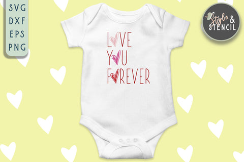 Valentine Love Heart SVG - PNG, DXF, EPS, SVG, Cut File SVG Style and Stencil 