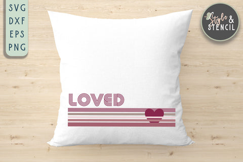 Valentine Loved Retro SVG - PNG, DXF, EPS, SVG, Cut File SVG Style and Stencil 