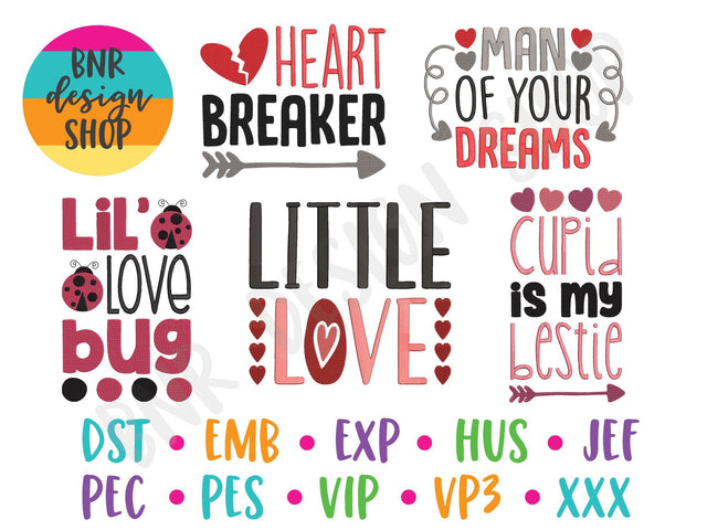 Valentine Machine Embroidery Bundle Embroidery/Applique BNRDesignShop 