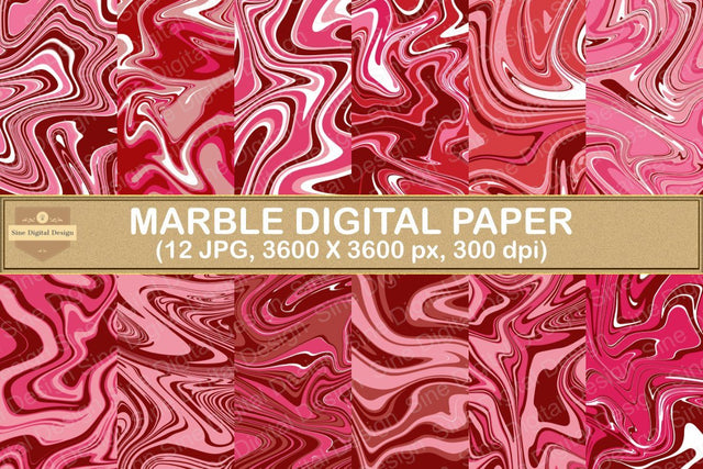 Valentine Marble Digital Papers Backgrounds Digital Pattern SineDigitalDesign 