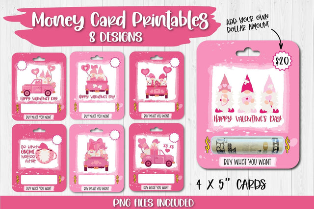 Valentine Money Card PNG Bundle | Money Holder PNG Designs Sublimation TatiStudio 