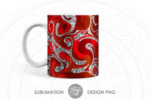 Valentine mug PNG bundle with acrylic pour art Sublimation Artisan Craft SVG 