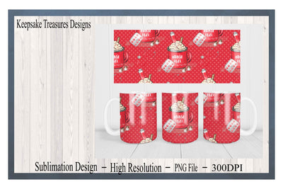 Valentine Nurse Fuel Red 11oz Mug and Coaster Template, PNG for Sublimation, 11oz Mug Wrap, Digital Download Sublimation Keepsake Treasures Designs LLC. 