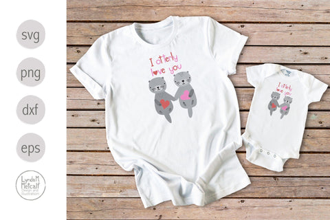 Valentine Otters SVG, Valentine SVG, Otters SVG SVG Lynda M Metcalf 